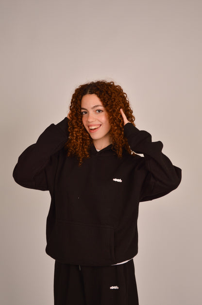 oat hoodie - black