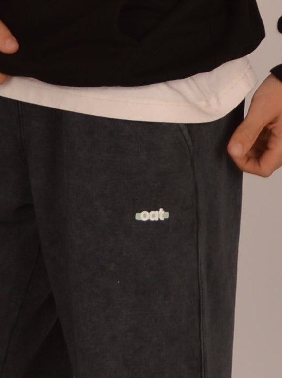 oat sweatpants — washed grey
