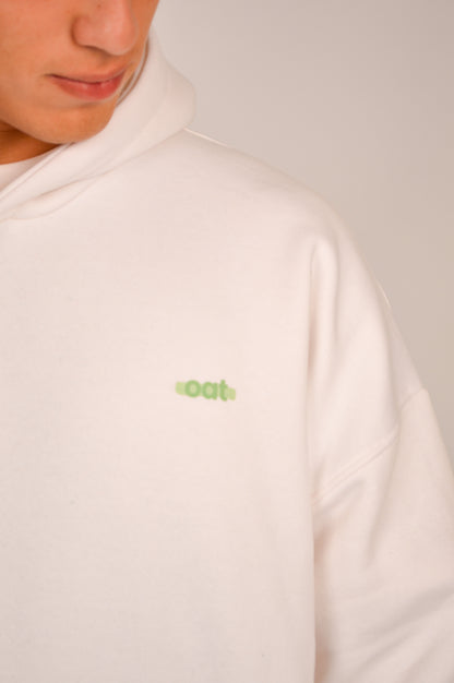 oat hoodie - white