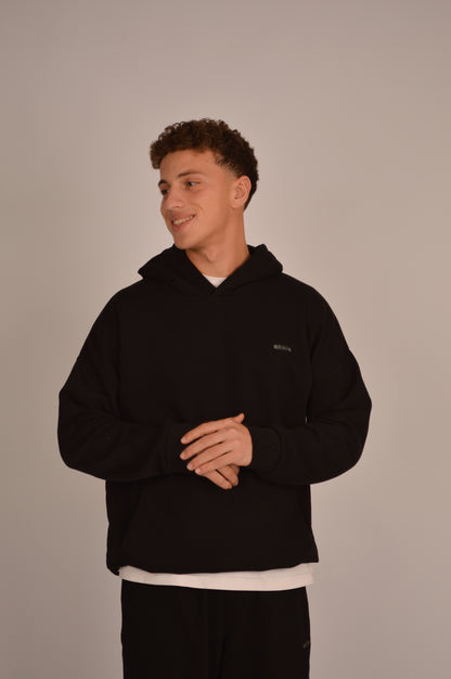 oat hoodie - black