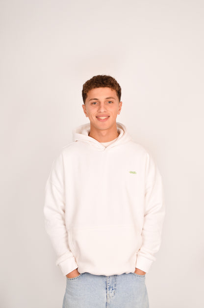 oat hoodie - white