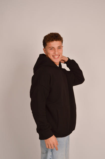 oat hoodie - black