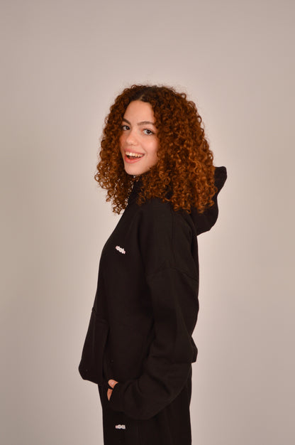 oat hoodie - black